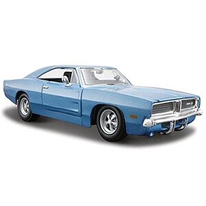 자동차 모형 미국 1969 닷지 충전기 R/T 블루 1:25 모델-623345