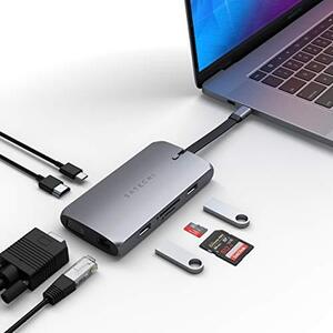 사테치 USB-C-The-Go 멀티포트 어댑터 미국 멀티포트-622545