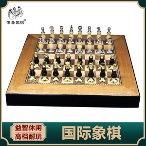 체스 메탈 라지 알로이 체스 말 유럽식 홈 장식품 고급 chess