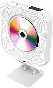 레트로 빈티지 미국 플레이어 ByronStatics 휴대용 CD, 리모컨 내장 HiFi 스피커가 있는 벽면 장착 CD, LCD 디스플레이-628102