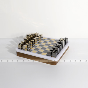 럭셔리 원목 금속판 모델하우스 서재 침실 체스나라 고급 chess