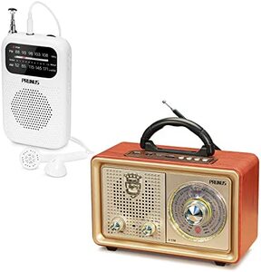 레트로 빈티지 미국 플레이어 AM FM 단파 라디오 휴대용 트랜지스터 라디오, AC 배터리 전원 라디오, PRUNUS J-777 포켓-628108