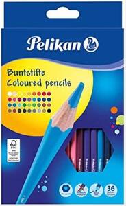 펠리칸 만년필 미국 700139 육각형 36색 연필, 납 3mm, 도장, 175mm