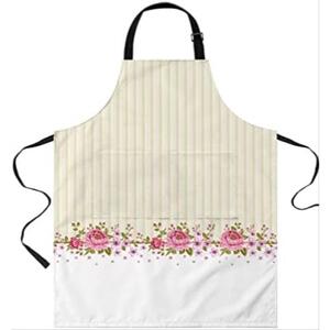 목수 앞치마 공구 요리 주방 미용실 핑크 봄 꽃 줄무늬 여성용 주머니가 있는-632705