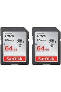 샌디스크 울트라 64GB 2팩 SDXC UHS-I Class 10 메모리 카드 미국-638042