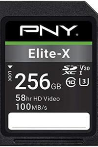 PNY 256GB Elite-X Class 10 U3 V30 SDXC 플래시 메모리 카드 미국-638132