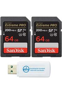 샌디스크 64GB SDXC SD Extreme Pro 메모리 카드 (투팩) 미국-638152