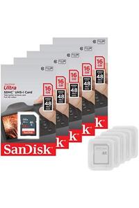 샌디스크 울트라 16GB 5팩 SD SDHC 메모리 플래시 카드 미국-638059