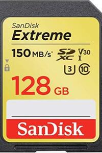 샌디스크 128GB Extreme SDXC UHS-I 메모리 카드 - 150MB/s 미국-638026