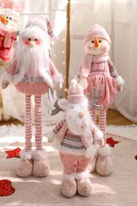 크리스마스 선물 산타할아버지 핑크 패브릭 트리 눈사람 장식 축제