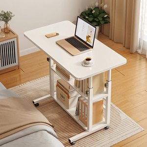 사이드테이블 침대옆 테이블 높이조절 이동 컴퓨터책상 침실 숙소 간편