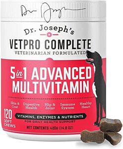 반려견 영양제 미국 프로바이오틱스가 포함된 VetPro Dog 비타민 및 보충 소프트 츄, 120 카운트 고관절 관절 건강, 면역계 알레르기 지원을 위한 글루코사민-641864
